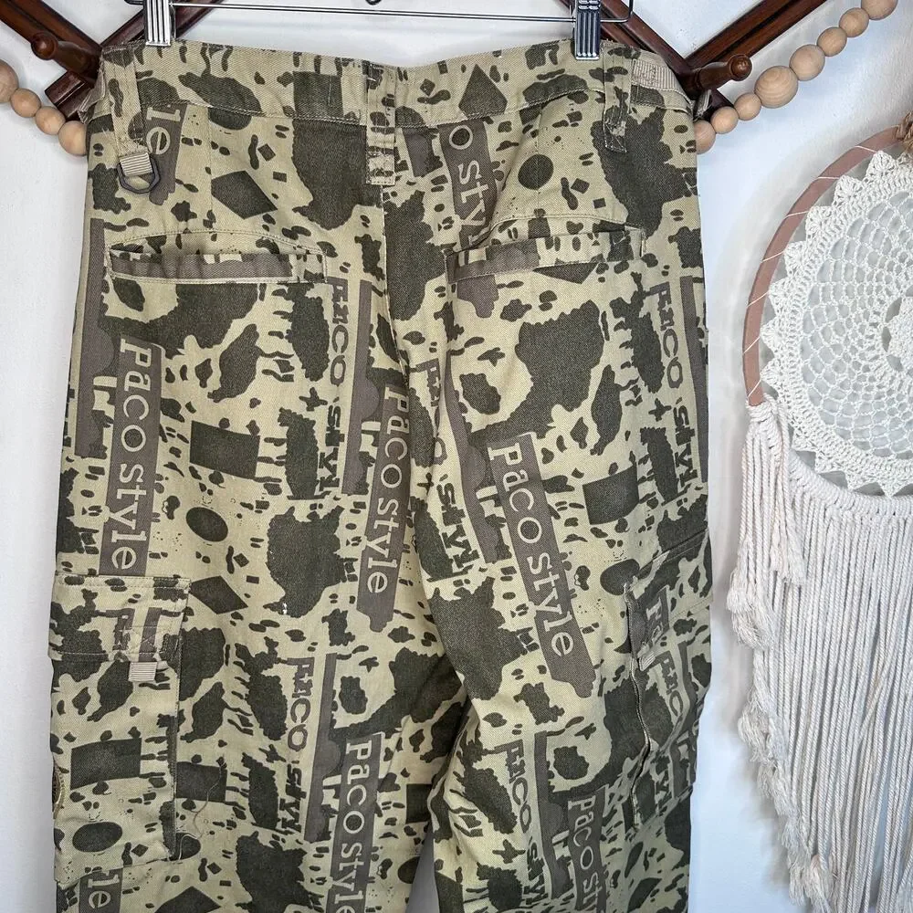 Vintage Y2K Paco Jeans Logo Cargo Baggy Pants